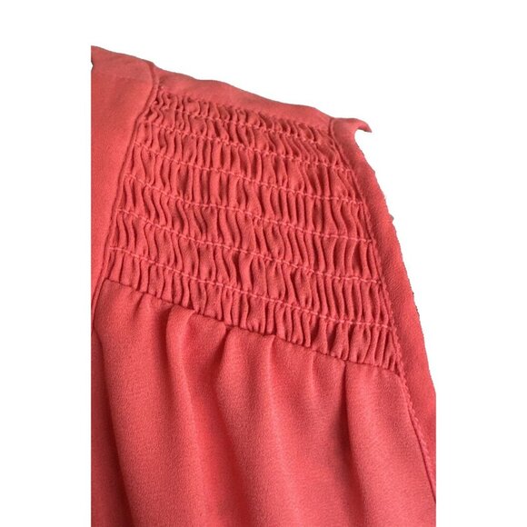 Cynthia Steffe Tank Top, sleevless Blouse, V neck, flowy, orange/ Coral - Picture 7 of 10